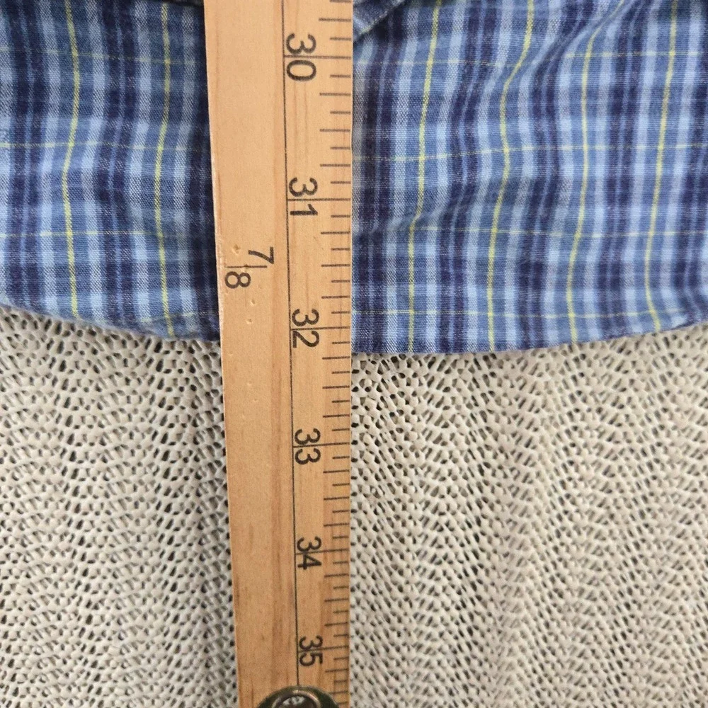 Polo Ralph Lauren Marlowe Shirt Mens XL Blue Check Plaid Classic Fit Vintage